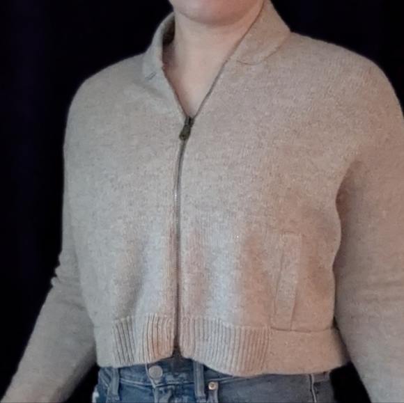 Brunello Cucinelli Cashmere Zip Cardigan NWT  Gray Sparkle Y2K Made In Italy - Picture 10 of 15